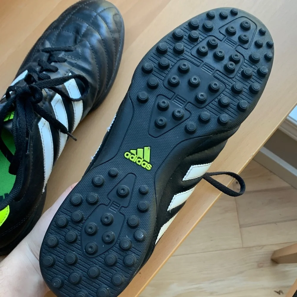 Adidas Black Neon Green Turf Cleats Size 11 Soccer Streetwear - Picture 9 of 9